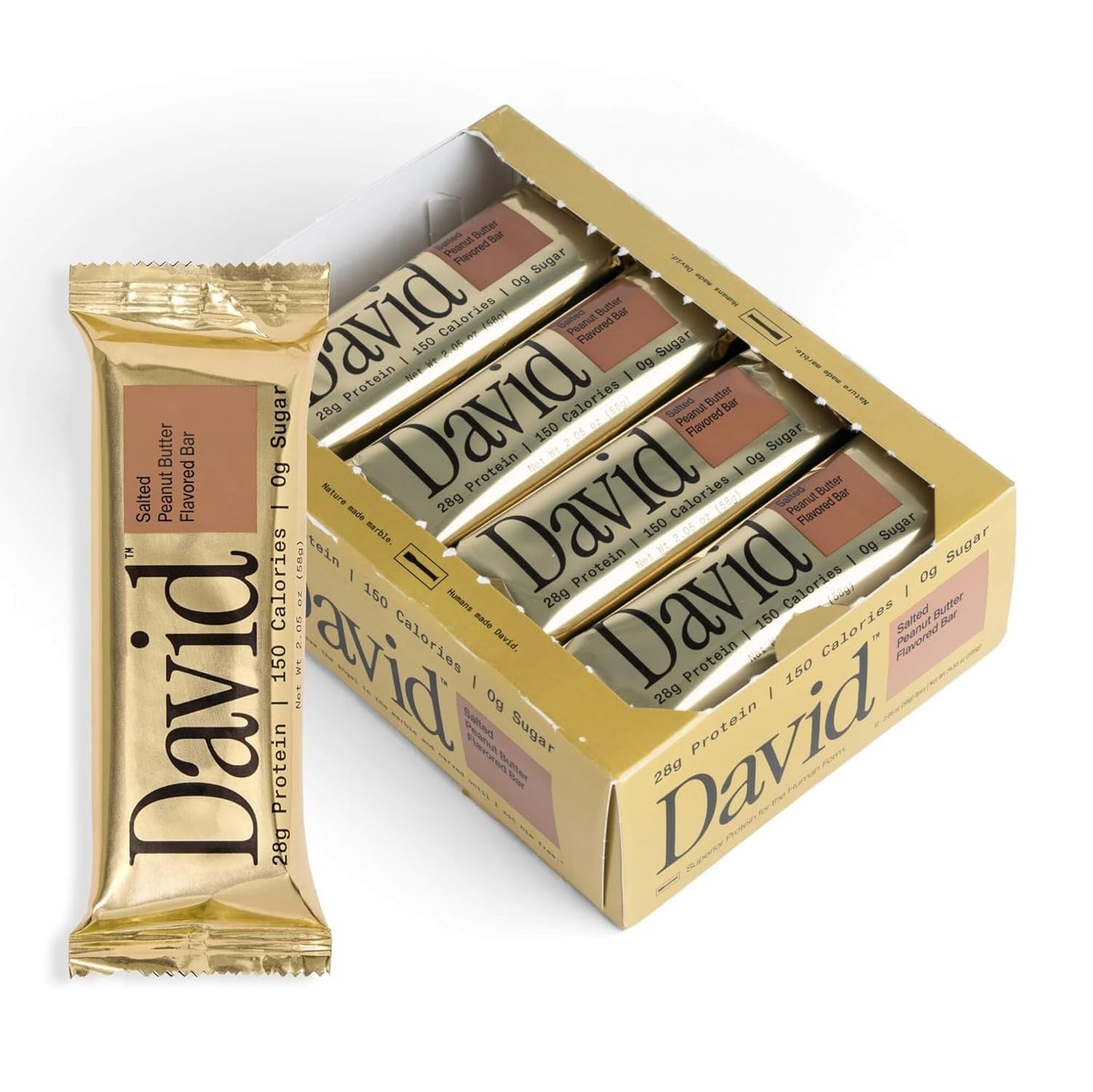 12 PACK, David, Protein Bar| 0g of Sugar - High Protein, Low Carb