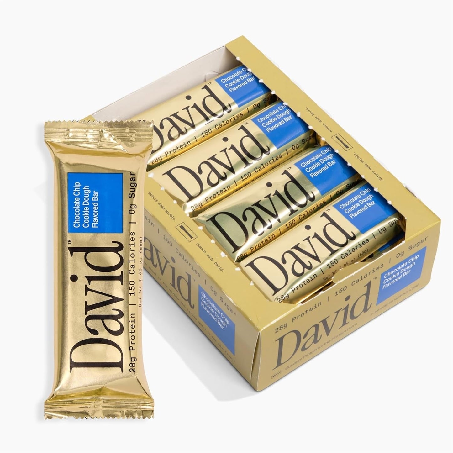 12 PACK, David, Protein Bar| 0g of Sugar - High Protein, Low Carb