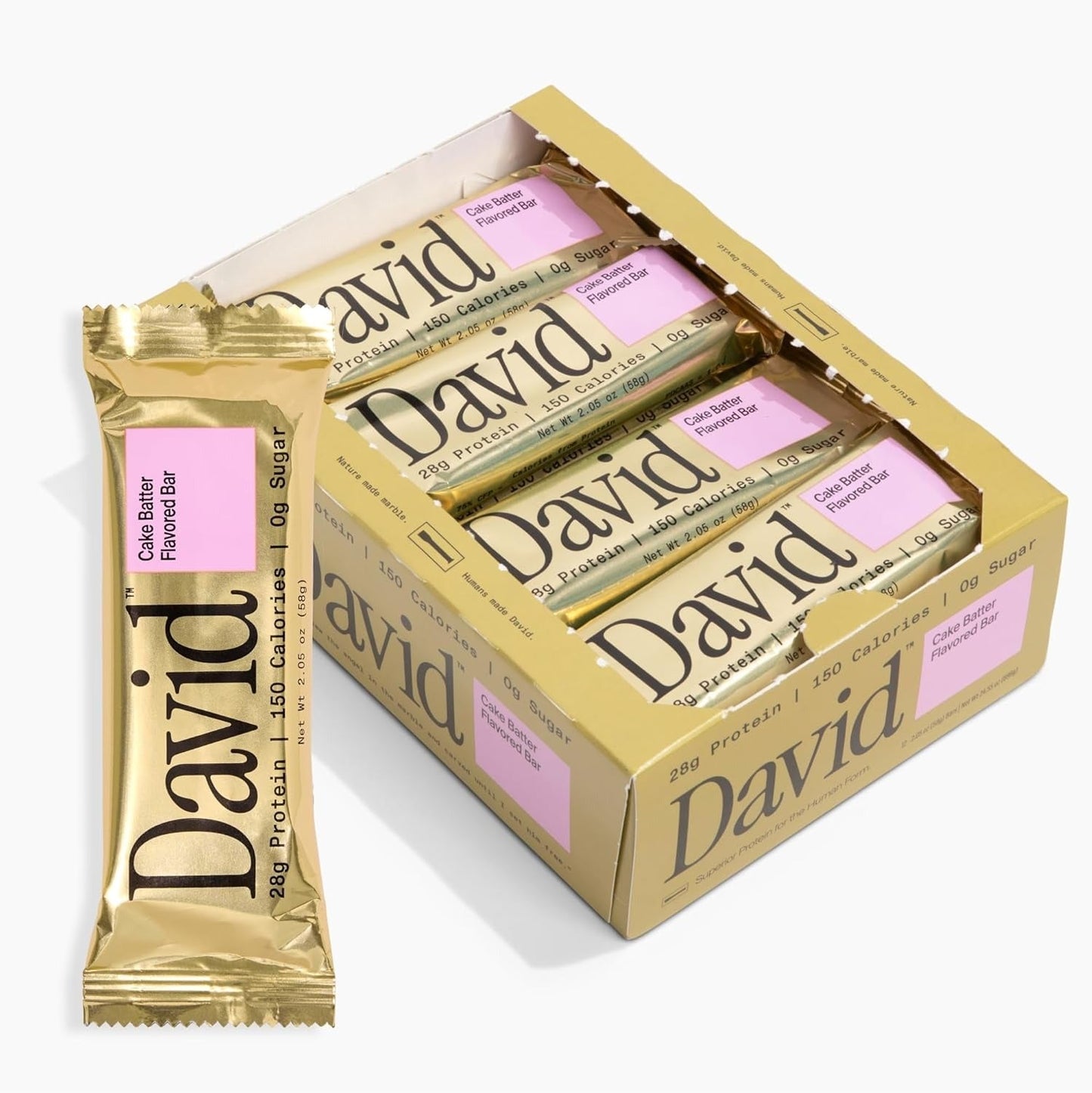 12 PACK, David, Protein Bar| 0g of Sugar - High Protein, Low Carb