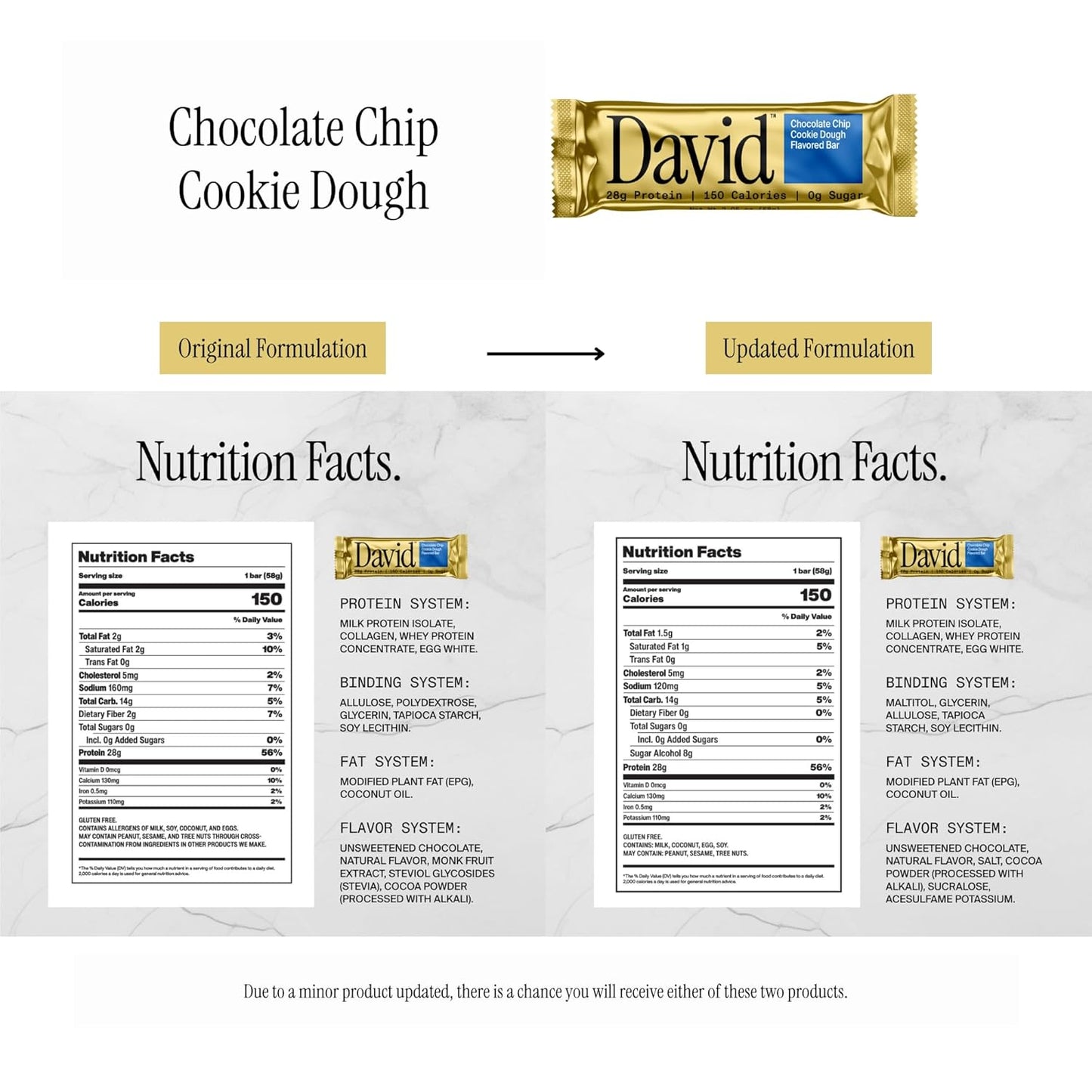12 PACK, David, Protein Bar| 0g of Sugar - High Protein, Low Carb